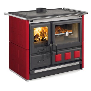 Cucina a legna Rosa XXL 5.0 VST Maiolica Bordeaux La Nordica
