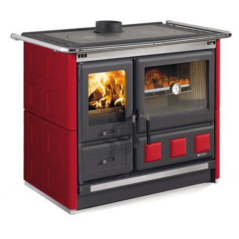 Cucina a legna Rosa XXL 5.0 VST Maiolica Bordeaux La Nordica