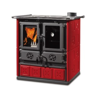 Cucina a legna Rosetta 5.0 Maiolica Bordeaux La Nordica