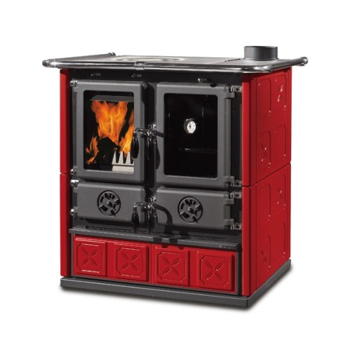 Cucina a legna Rosetta 5.0 Maiolica Bordeaux La Nordica