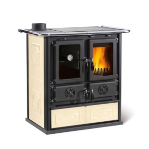 Cucina a legna Rosetta 5.0 SX Ceramica Panna La Nordica