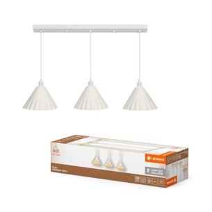 Lampada a sospensione 3 luci Ledvance Decor Pulp, bianco, E14