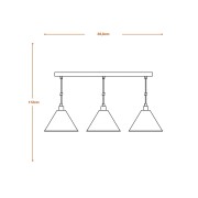 Lampada a sospensione 3 luci Ledvance Decor Pulp, bianco, E14