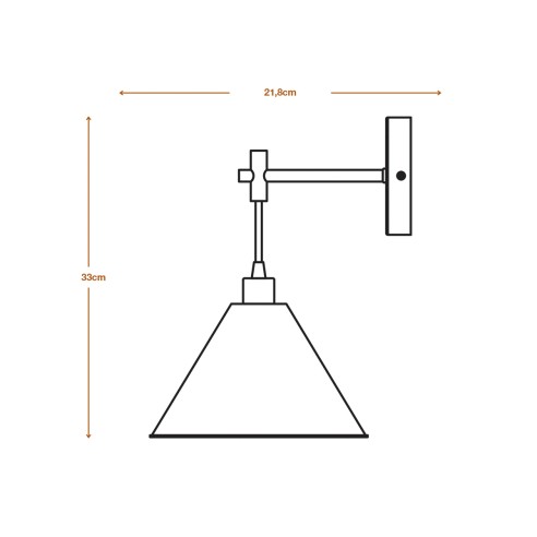 Lampada da parete Ledvance Decor Pulp bianco, E14 dimensioni
