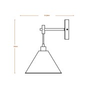 Lampada da parete Ledvance Decor Pulp bianco, E14 dimensioni