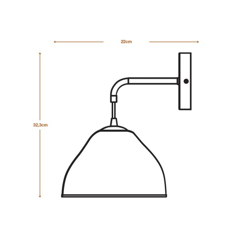 Lampada da parete Ledvance Decor Camel Bell bianco, E14 dimensioni