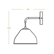 Lampada da parete Ledvance Decor Camel Bell bianco, E14 dimensioni