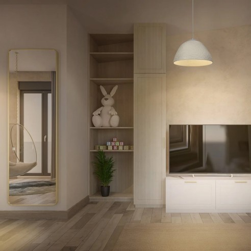 Lampada a sospensione Ledvance Decor Camel Bell bianco, E27 ambientata