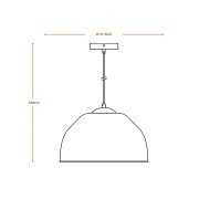 Lampada a sospensione Ledvance Decor Camel Bell bianco, E27 dimensioni