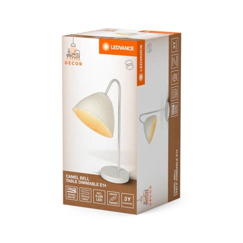 Lampada da tavolo Ledvance Decor Camel Bell bianco, E14, dimmerabile