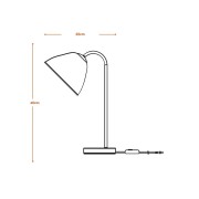 Lampada da tavolo Ledvance Decor Camel Bell bianco, dimensioni