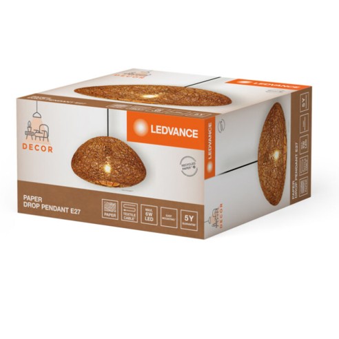 Lampada a sospensione Ledvance Decor Paper Drop beige, E27