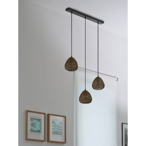 Lampada a sospensione 3 luci Ledvance Decor Paper Drop beige, E27