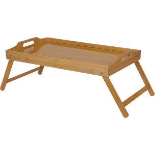 Vassoio da letto in bambù pieghevole 50x30 cm H&S C80653450