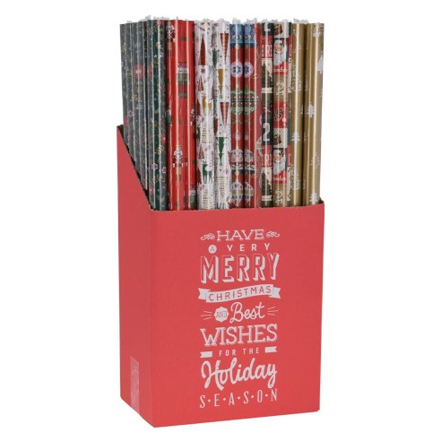 Rotolo carta regalo pacchi regalo Natale Merry Christmas 70x200 cm assortito H&S Collection
