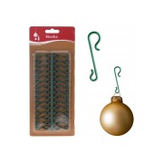 Gancetti per palline di Natale 60 pezzi plastica verde H&S AWR000080
