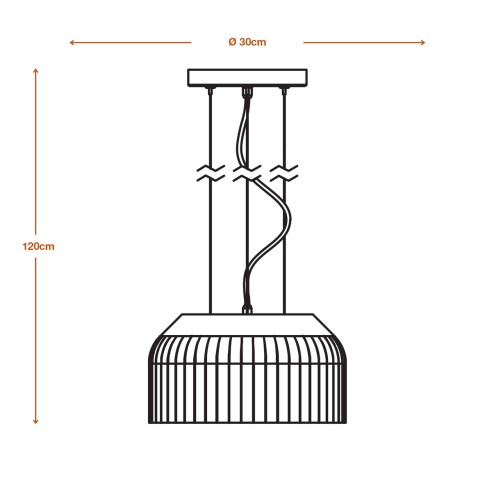 Lampadario in gesso Ledvance Decor Plaster Routes bianco, E27 dimensioni