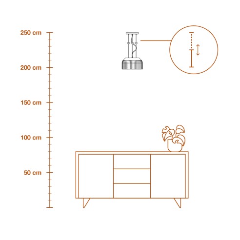 Lampadario in gesso Ledvance Decor Plaster Routes bianco, E27 dimensioni