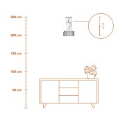 Lampadario in gesso Ledvance Decor Plaster Routes bianco, E27 dimensioni