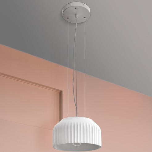 Lampadario in gesso Ledvance Decor Plaster Routes bianco, E27