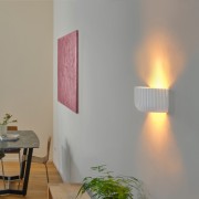 Applique in gesso Ledvance Decor Plaster Routes bianco, E27 ambientata