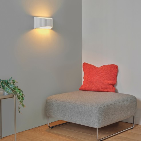 Applique in gesso Ledvance Decor Plaster Flat bianco, ambientata