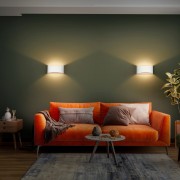 Applique in gesso Ledvance Decor Plaster Flat bianco, ambientata