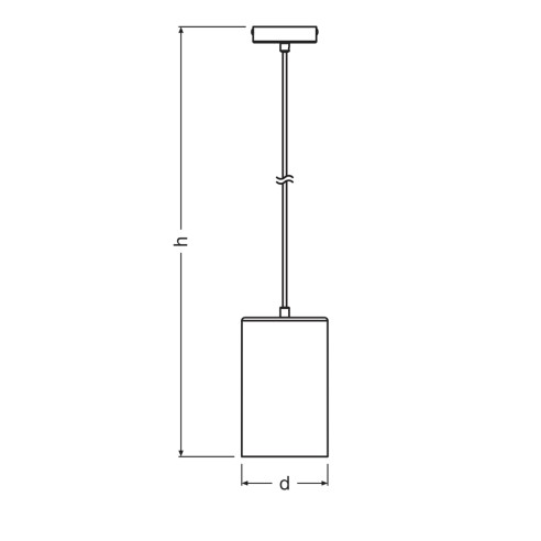 Lampadario in gesso Ledvance Decor Plaster Tube bianco, E27