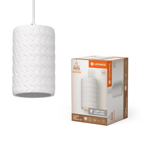 Lampadario in gesso Ledvance Decor Plaster Tube bianco, E27
