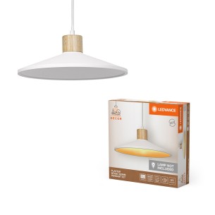 Lampadario in gesso Ledvance Decor Plaster Wood bianco, E27