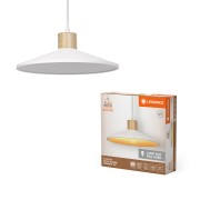 Lampadario in gesso Ledvance Decor Plaster Wood bianco, E27