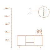 Lampadario in gesso Ledvance Decor Plaster Wood bianco