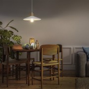 Lampadario in gesso Ledvance Decor Plaster Wood bianco, ambientata