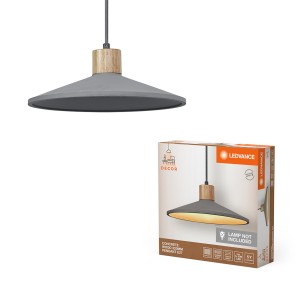 Lampadario in gesso Ledvance Decor Concrete Wood dark grey, E27