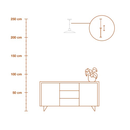 Lampadario in gesso Ledvance Decor Concrete Wood dark grey,