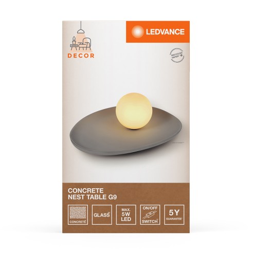 Lampada da tavolo Ledvance Decor Concrete Nest grey