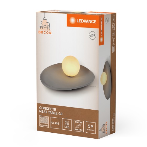 Lampada da tavolo Ledvance Decor Concrete Nest grey