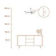 Lampadario Ledvance Decor Bubble 6xE27 multicolor dimensioni