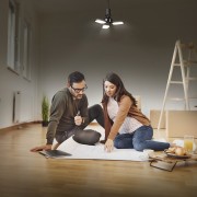 Plafoniera con pannelli orientabili Ledvance Highbay Blade nero