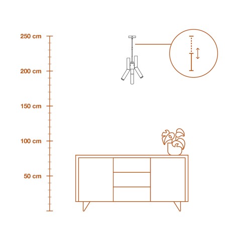 Lampadario Ledvance Decor Straw 3xE27 multicolor