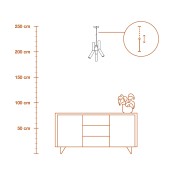 Lampadario Ledvance Decor Straw 3xE27 multicolor