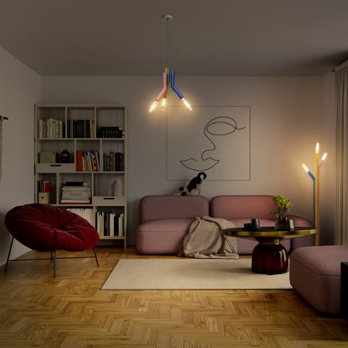 Lampadario Ledvance Decor Straw 3xE27 multicolor