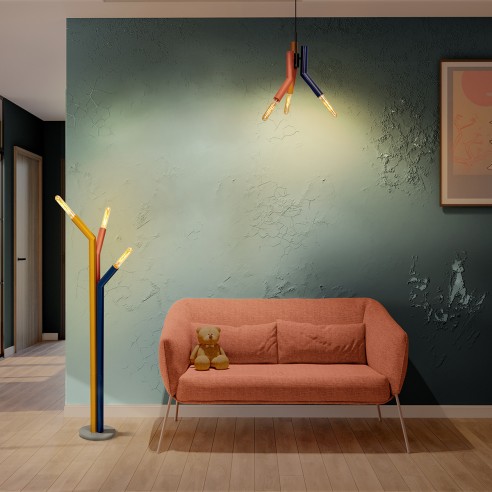 Lampadario Ledvance Decor Straw 3xE27 multicolor