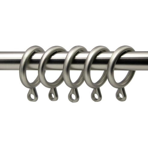 Anello per bastone tende Ø 13mm metallo nichel, 5pz Errebi
