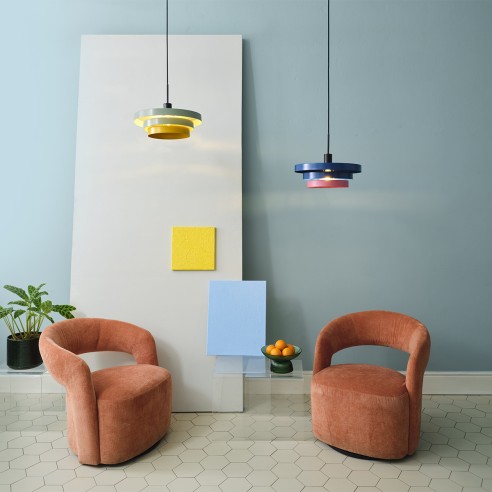 Lampadario Ledvance Decor Layers E27 blu/rosso