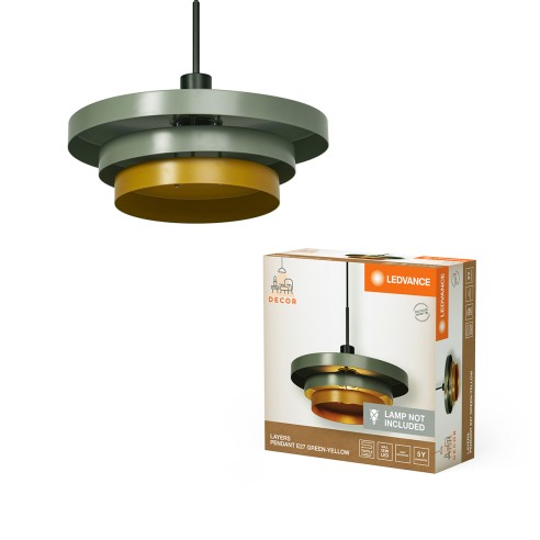 Lampadario Ledvance Decor Layers E27 verde/giallo