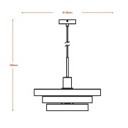 Lampadario Ledvance Decor Layers E27 verde/giallo