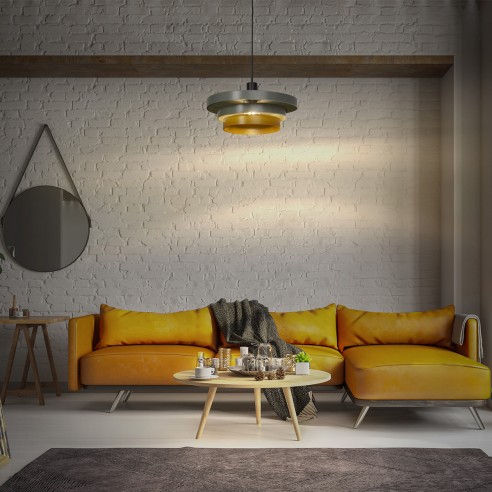Lampadario Ledvance Decor Layers E27 verde/giallo