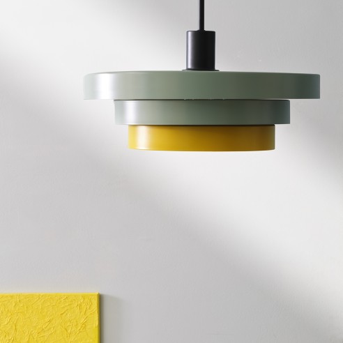 Lampadario Ledvance Decor Layers E27 verde/giallo