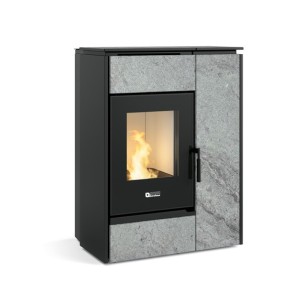 Stufa combinata pellet/legna Margaret Pietra
